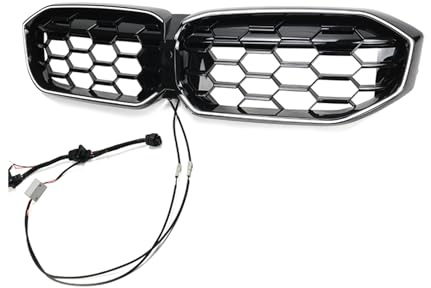 Front Nieren Kühlergrill Mit LED-Licht Mit Kamera Loch Für BMW 3er G20 2023-2024