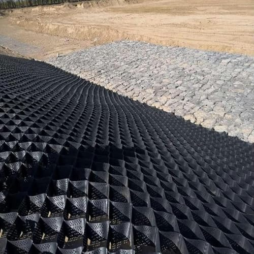 5,1 cm dickes Geo-Gitter, Bodenstabilisierungssystem, faltbares Kies-Auffahrtsgitter für Heimwerker-Terrassen, Gehwege, Wohnmobil-Parkplätze, Pisten und Gärten – erweiterbar