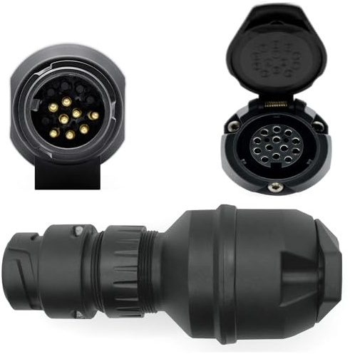 SAMETRUCK Spannungswandler Adapter 13pol LKW 24V -> 12V 13pol Anhänger Spannungsreduzierer