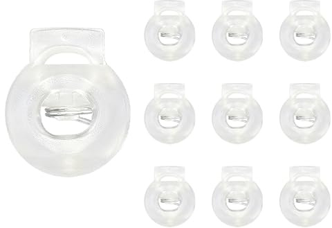 Cuixia Roman Blind Clips, Toggles for Drawstrings, 10 Pcs, Transparent