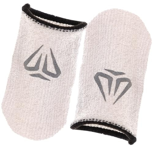 Alipis Manchons pour Doigts de Jeu Mobiles Paire Fine en Fibres d'Argenté et Fil d'Argenté Conducteur Anti-Transpiration Respirants et Antidérapants Protection pour Pouce Adaptée aux