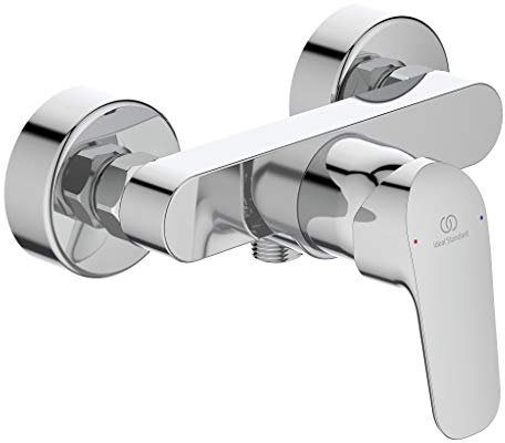 Ideal Standard B1720AA Brausearmatur CERAFLEX | Einhebel-Armatur für Aufputz Montage mit verdeckten S-Anschlüssen und Hebel aus Metall | Oberfläche: Chrom, Ausladung 140 mm, DN 15, 14