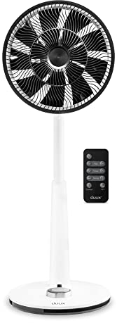 Duux Whisper Blanc - Ventilateur silencieux sur pied - Ventilateur sur pied avec télécommande - Minuterie incluse 26 vitesses - Ideal pour toutes les salles