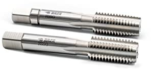 BAER HSSG Handgewindebohrer 2-tlg. Satz MF 17 x 1,0 - Gewindeschneider - Gewindeschneidset metrisches Feingewinde - Gewindebohrer-Satz - Vorschneider + Fertigschneider