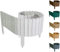 Floranica Rollborder Clôture Flexible en Bois de pin 200 x 10 cm Blanc Bordure de Parterre de Gazon Décoration Clôture de Jardin Exterieur pour vergers Palissade en Bois