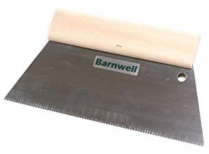 Barnwell 250mm 25cm A1 V Notched Adhesive Blade Spreader Wooden Handle