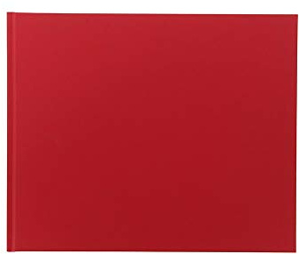 Letts Icon Quarto Landscape Occasions/Guest Book - red