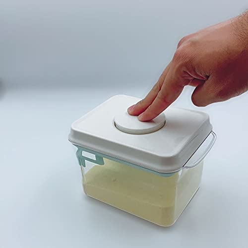 Super Doopers One Touch Baby Milk Powder Dispenser - Airtight Food Storage Container with Lid for Formula Powder, Coffee Beans, Cereal, Flour - Includes Levelling Bar - Dishwasher Safe (1000ml)