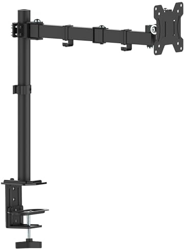 Atlantis P022-ED203AN Soporte y brazo para monitor de PC de 13 a 32, Max 8Kg, para escritorio Altura ajustable, brazo articulado. Inclinación +/- 45°, pivot +/- 180°, rotacios y giratorios 180°.Vesa