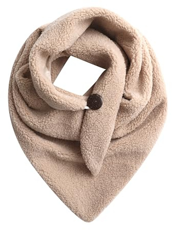 stylx Damen KuschelSchal, Teddyfell Baumwolle Dreieckstuch Frauen Winterschal Herbstschal Warm Dreieck Schal Halstuch Scarf