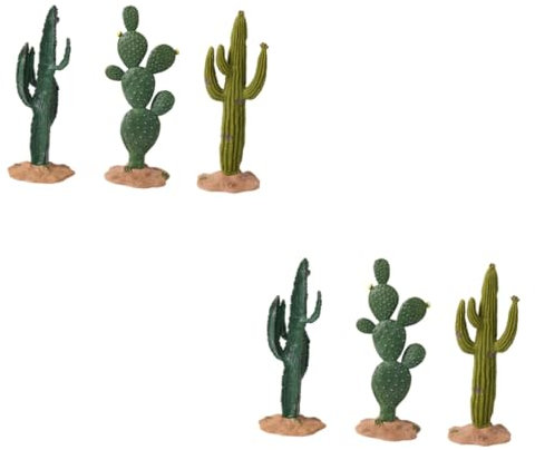 PRETYZOOM 6 Pz cactus artificiale Home decor arredamento dell'ufficio pianta artificiale decori di cactus artigianali figurine di piante simulate macchina decorazioni piccolo decorare