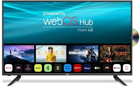 Cello C4324WSF 43 Smart LED with Built-in DVD Television Freesat HD, Ultrafast WebOS, Freeview, Bluetooth Netflix, UK Made Ideal for Bedrooms
