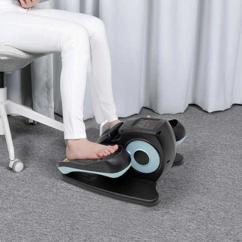 HOARLICN Elektrischer Ellipsentrainer, Unter Schreibtisch Elliptische Maschine Mini Pedal-übungsgerät Mit Fernbedienung Und Display 5 Geschwindigkeiten Einstellbar Für Privathaushalte, Fitnessstudios