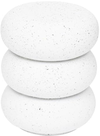 Table à café Table d'appoint Totem en Magnésie Effet terrazzo D 35 cm - Atmosphera