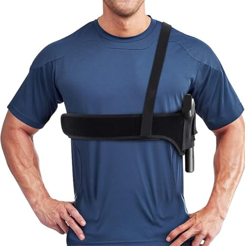 Gun Holster Verdeckte Pistolenholster, Tactical Deep Concealment Schulterholster für Frauen und Männer, Langlebig und Einstellbar Bauchband Taille Pistole Gürtel (50in, Rechts)