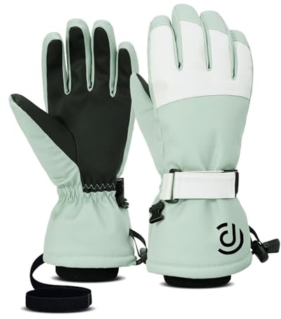 OMECHY Winter Gloves Men Women Warm Waterproof Ski 5 Layer Touch Screen Snow Gloves for Cold Weather