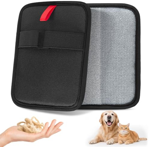 Wqapey Pet Hair Remover, Electrostatic Pet Hair Removal Gloves, Reusable Cat & Dog Hair Remover for Couch, Furniture, Carpet, Curtain, Upgraded Animal Fur Removal Tool, Cat Grooming Gloves-1 PCS