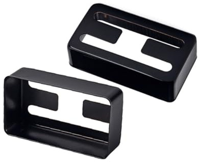 VANZACK 2 Stück H-loch Humbucker Tonabnehmerabdeckung aus Metall in Schwarz für Gitarre Elegantes Design Feine Verarbeitung für Selbstgemacht Gitarrenzubehör