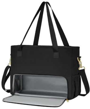 Wuvfojca Borsa da trasporto con scomparto per il pranzo, borsa da lavoro per laptop da donna, grande borsa messenger per viaggi, ufficio, campeggio, viaggi d'affari, per insegnanti, studenti, uomini