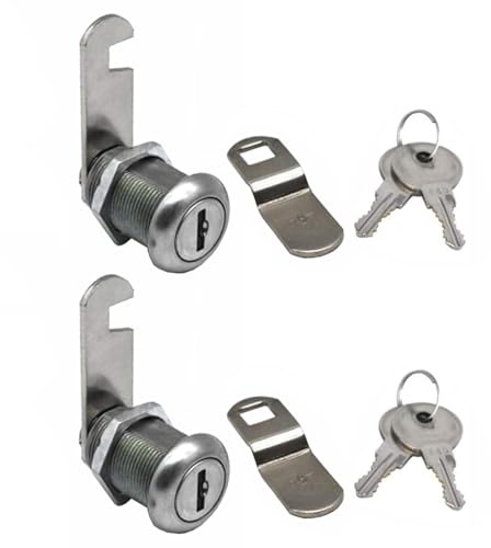 2 st skåplås med nycklar, 25 mm postlås, zinklegering brevlådelås ersättning för skåp, låda, garderob, brevlåda och verktygslåda