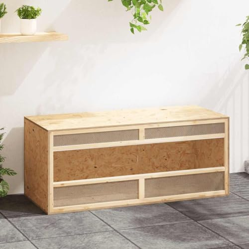 Medium Durable Terrarium with Engineered Wood and Clear Glass for Reptiles, 47.2 Long 19.7 Wide 19.7 High, Heat Moisture Resistant Habitat Enclosure with Scratch-Resistant