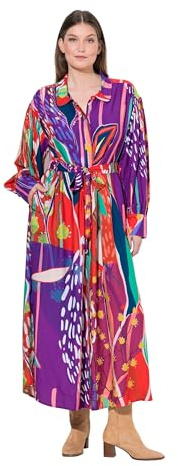 Ulla Popken Donna Abito Rosa Viola 42+