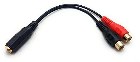 Maincore 3.5mm Stereo jack Female to 2 x RCA Female Phono Sockets AUX Splitter Stereo Audio Cable Gold Plated Lead Wire.
