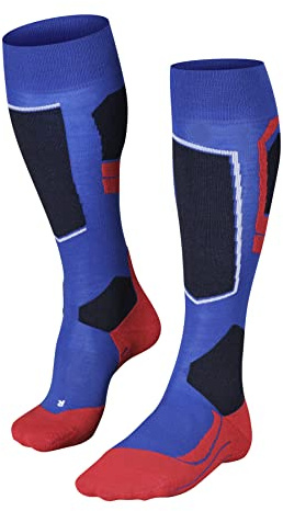 FALKE SK4 Advanced M Kh lana hilo funcional finos cálidos 1 par, Calcetines de esquí Hombre, Azul Olympic 6940, 42-43