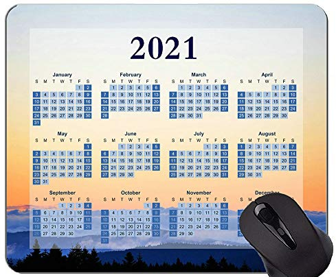 YENDOSTEEN 2021 Mauspad Kalender, Natur Landschaft Himmel Gummi Mauspad