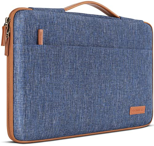 DOMISO Laptopfodral för 14 tum, MacBook Air 15 M4 M3 M2 2025/MacBook Pro, väska för 14-15 tum Lenovo, HP, DEL, ASUS Chromebook, bärbar datorväska med handtag, blå
