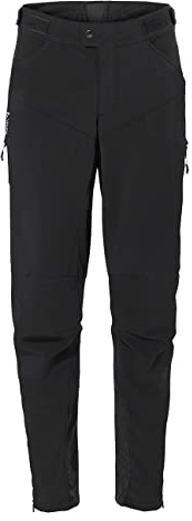 VAUDE Qimsa Softshell Pants II Fahrradhose Herren, Winddichte Softshellhose Herren für Ganzjahres-Biker, Fahrradhose Winter Herren atmungsaktiv & wasserabweisend – in Schwarz, Größe: XL