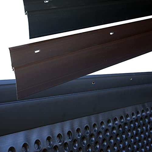 20 Meter - Abdeckprofil für Noppenfolie PVC - 65x10 mm (SCHWARZ) Noppenbahn Halteleiste Schutzleiste Kunststoff Leiste