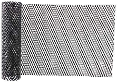 Rejilla del coche, Rejilla de malla de aluminio, agujero de 4x8mm, rejilla universal para carreras de coches, rejilla de malla para el cuerpo, parrilla rómbica negra (100 x 33 cm)