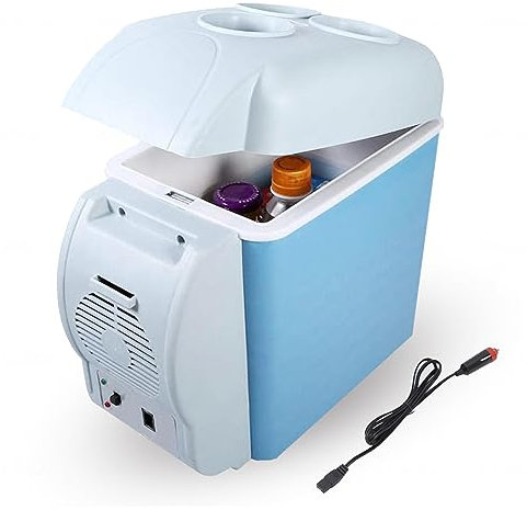 MELLYD Mini Frigo Portatile, 7.5L,Auto 12v,A Basso Rumore Frigorifero Portatile, Raffreddamento E Riscaldamento Dual Purpose Mini Frigo Campeggio, Frigorifero Portatile per Il Campeggio