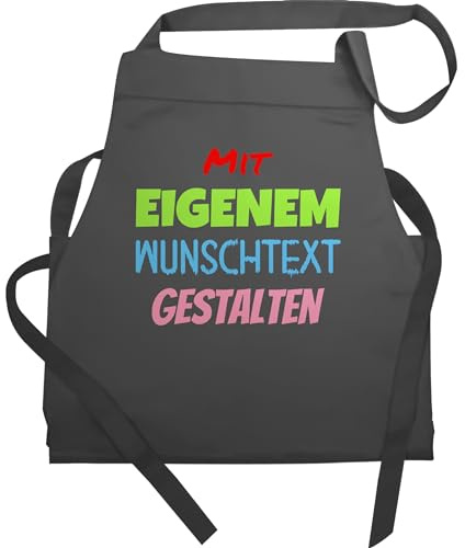 Geschenk mit Namen personalisiert by Shirtracer - Schürze - Aufdruck selbst gestalten - Wunschtext I Mit eigenem Text personalisiert I Custom Text