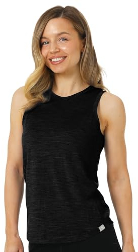 Merino.tech Debardeur Femme Merinos - Top Femme : sous-vêtement léger, Respirant et Anti-Odeur (X-Small, Charcoal Tank)