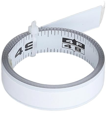 Hyuduo Metro a Nastro Adesivo in Metallo 4FT Segni di Scala Trasparenti Lunghezza Personalizzabile Progettato con Supporto Adesivo in Acciaio Al Carbonio