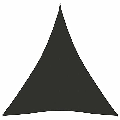 Kavolet Sonnensegel Dreieck 5x7x7 m Anthrazit Atmungsaktiv Wasserdicht Sonnenschutz PU-beschichtetes Oxford-Gewebe Windschutz mit UV Schutz Schattennetz für Garten Balkon Terrasse Pool Camping