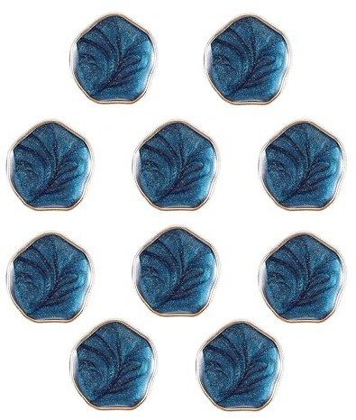 CAPASTEC Galvanisierte Kunststoffknöpfe Marineblau 10 Stück Für Kleidung | Größe 21x9mm, Für Mäntel, Windbreaker, Anzüge, Pullover, Leicht, Langlebig, DIY-Zubehör, Dekorationen
