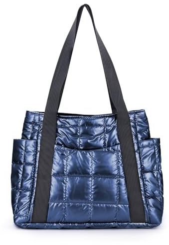 LUZGAT Femmes matelassé tote bag Puff HOBO TOTE BAG léger matelassé rembourré sac à bandoulière nylon tote bag Wallet