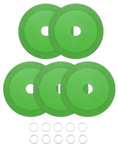 sourcing map Confezione da 5 dischi da taglio per vetro da 12,7 cm, per smerigliatrice angolare da 7/8 pollici, disco diamantato ultra sottile per tagliare piastrelle in ceramica e cristallo di giada