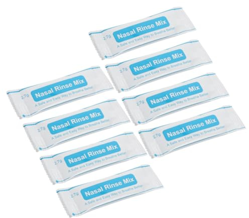 FRCOLOR Sal Para Enjuague Nasal Instantáneo 40 Sobres 2.7g Cada Uno Sin Mezcla De Sal De Limpieza Nasal Para Cuidado Diario Uso Casa y Trabajo Para Adultos y Niños