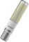 OSRAM LED T Slim schlanke multicolor LED-Lampe aus Kunststoff mit B15d-Sockel, T-Form, 6.5 W / 806 lm, klar, warmweißes Licht mit 2700 K, nicht-dimmbar, 18 mm Durchmesser, CRI 80.