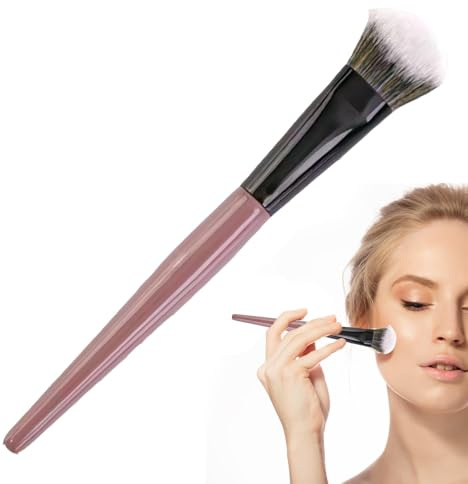 Pinceles de rubor para mejillas de maquillaje, rubor | Presentar el de polvo de cerdas | Herramienta cosmética de mezcla de maquillaje de cara portátil para mujeres principiantes
