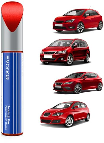 EVOOOR (S3H/LS3H) Pure Rot Metallic/Rojo Emocion Autolack Nachbesserung für SEAT, Kratzer Reparatur für Auto, Schnelle & Einfache Lösung zur Reparatur