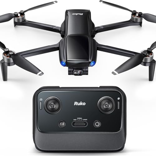 Ruko U11MINI 4K Drone with Camera Professional, Lightweight, 8K Photo | 4K/30fps Video, 3-Axis Gimbal, Under 249g, 20000ft Transmission, 32Mins Flight, GPS Auto Return with Beeper, Black