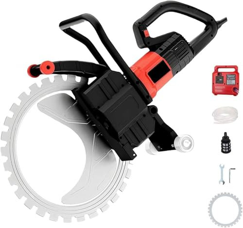 WANGYYDS 16in/20in/24in Wall Chaser Concrete Cutter with Water Fed Dust Suppression, 8900W Concrete Cutter Saw, Concrete Ring Saw, for Granite, Porcelain, Concrete, Stone, Brushed,50cmCuttingDepth