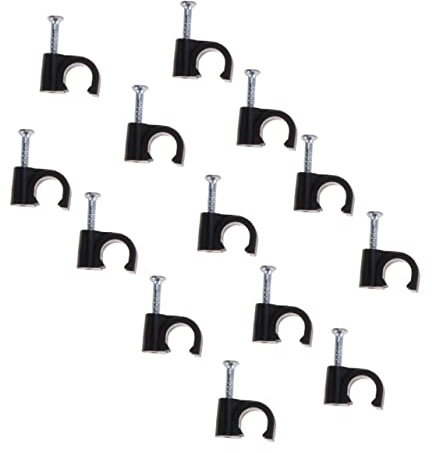 ELAYARD 100pezzi Fermacavi Organizzatori Plastica Nera Da Clip Per Cavi Da Fissaggio Facile Su Superfici Lisce Per Casa e Ufficio Soluzione Per Mantenere Ordinati Fili Elettrici Linee