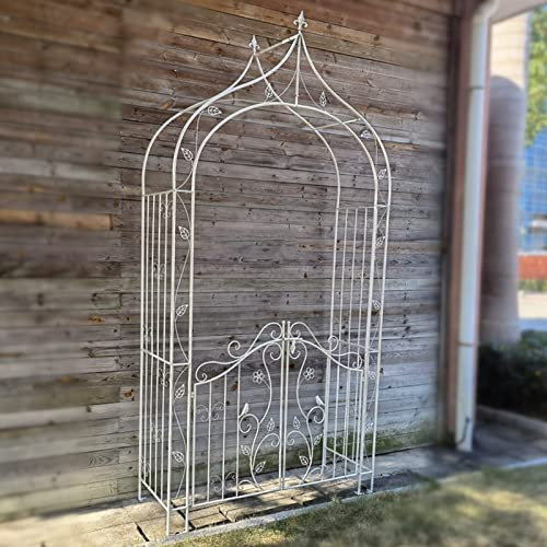 Arche de jardin avec portail, treillis de fleurs en métal pour plantes grimpantes, décoration de fête de mariage, pergola extérieure durable, caractéristique élégante de paysage de jardin