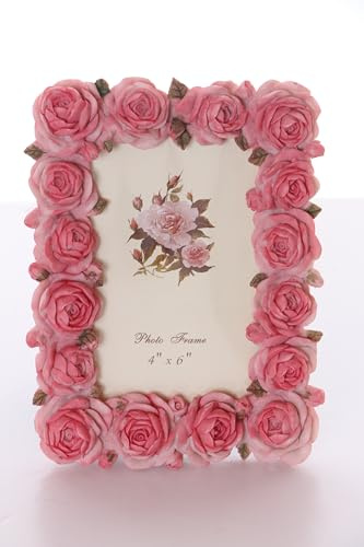 BM-017 Rosas Decoración Barroca Romántica Estilo Rural Estilo Fotográfico Decoración, Tamaño de la foto 10 x 15 cm (4x6 pulgadas), Rosa